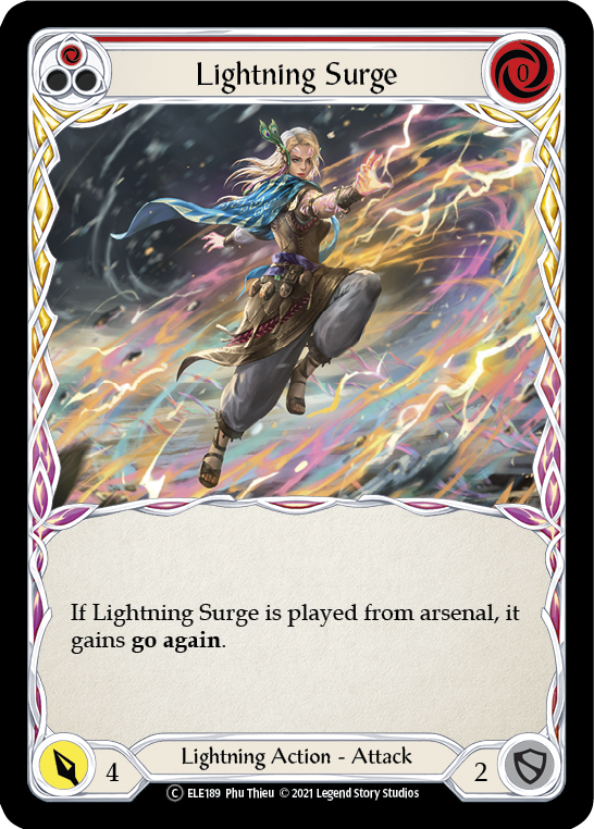 Lightning Surge (Red) [U-ELE189] Unlimited Rainbow Foil Discount