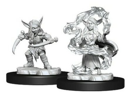 Critical Role Unpainted Miniatures: Goblin Sorceror and Rogue Female Hot on Sale