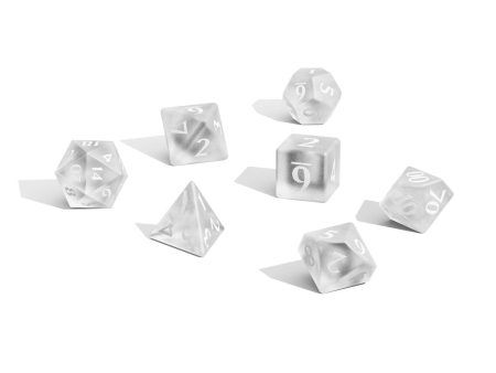 Eclipse Acrylic RPG Dice Set (11ct) Arctic White For Sale