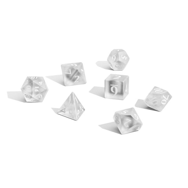 Eclipse Acrylic RPG Dice Set (11ct) Arctic White For Sale