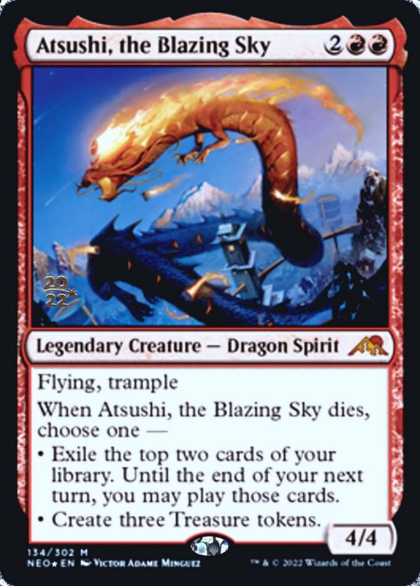 Atsushi, the Blazing Sky [Kamigawa: Neon Dynasty Prerelease Promos] For Discount