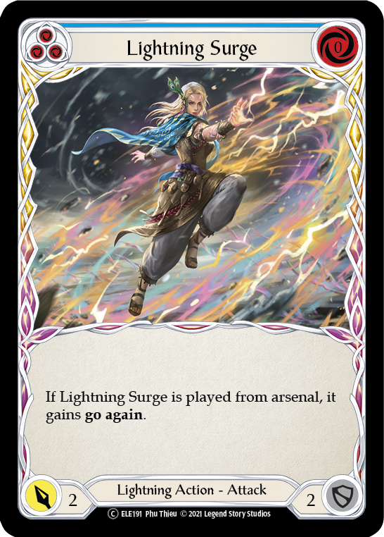 Lightning Surge (Blue) [U-ELE191] Unlimited Rainbow Foil Online