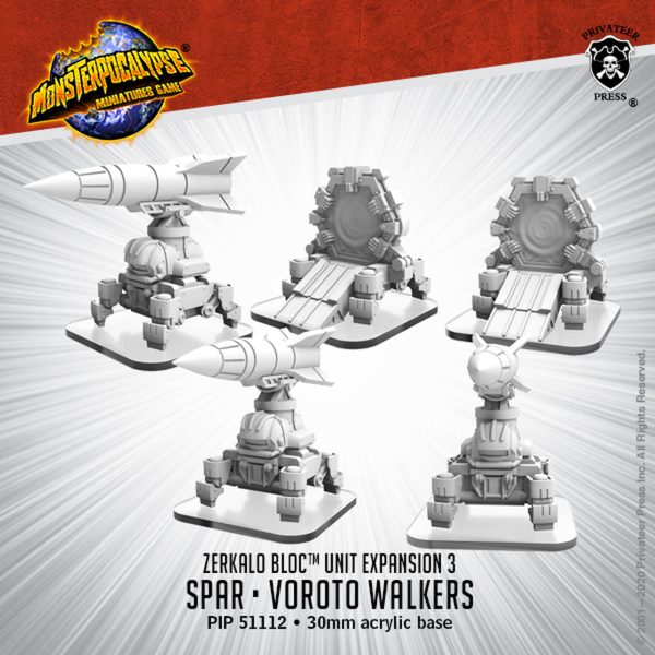 Monsterpocalypse SPAR and Voroto Walker Zerkalo Bloc Unit Supply