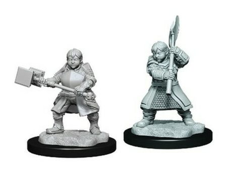 Critical Role Unpainted Miniatures: Dwarf Dwendalian Empire Fighter Female For Sale