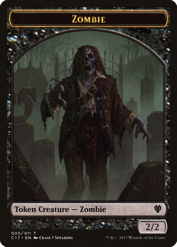 Vampire    Zombie Double-sided Token [Commander 2017 Tokens] Sale