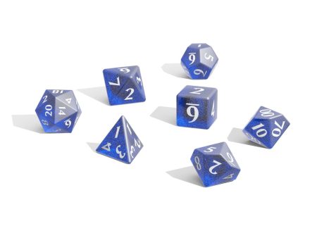 Eclipse Acrylic RPG Dice Set (11ct) Pacific Blue For Sale