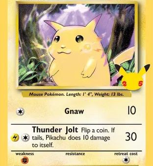 Pikachu (58 102) (25th Anniversary) (Jumbo Card) [Celebrations: 25th Anniversary] Discount