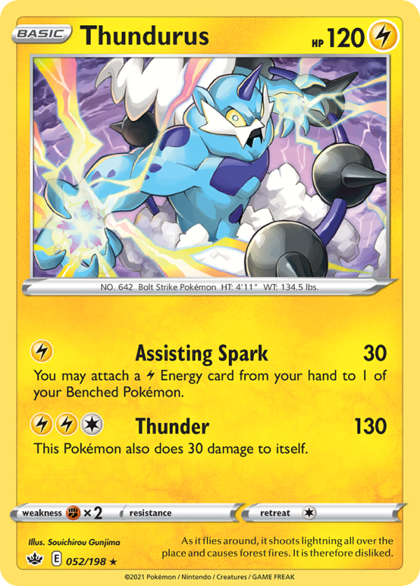 Thundurus (052 198) (Theme Deck Exclusive) [Sword & Shield: Chilling Reign] Sale