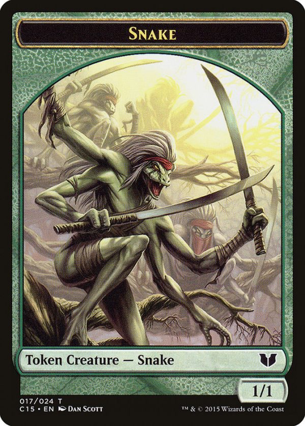 Snake (017)    Saproling Double-Sided Token [Commander 2015 Tokens] Sale