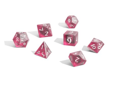 Eclipse Acrylic RPG Dice Set (11ct) Hot Pink Sale